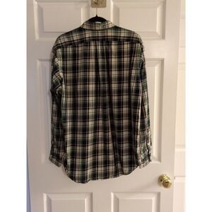 Ralph Lauren Navy Geern Red & White Plaid Button Up Long Sleeve  Shirt Size L